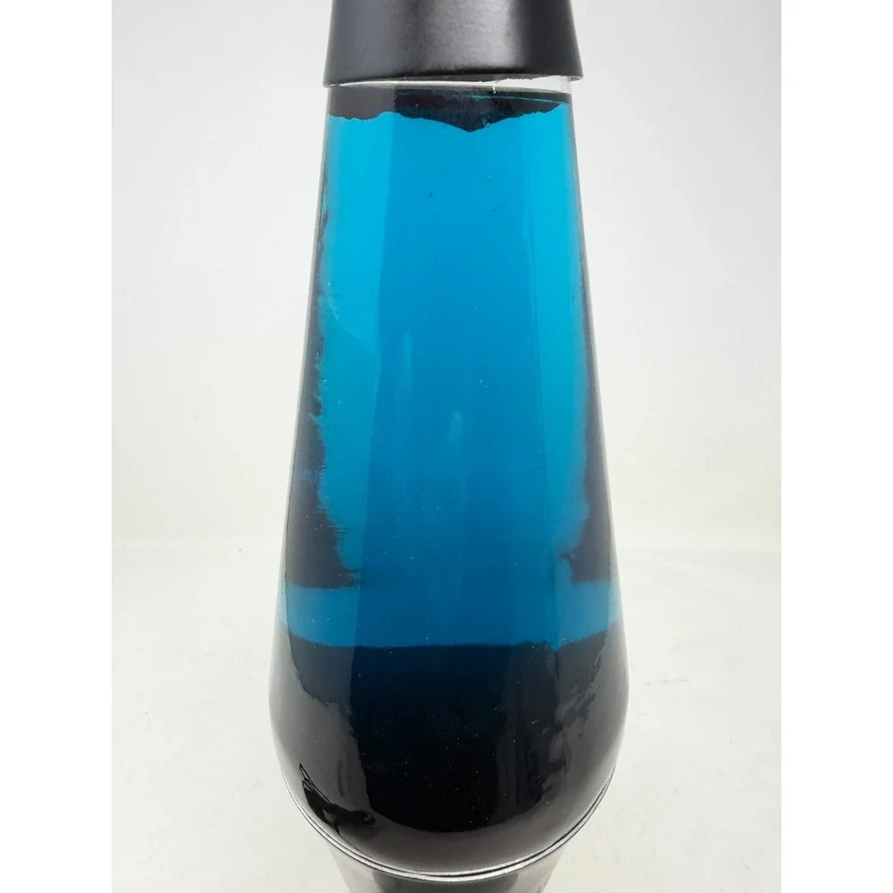 Vintage Lava Lite Premier‎ Lamp Black Blue Liquid Red Wax Tested Working